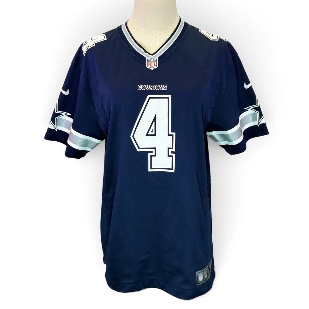 NFL Nike Dallas Cowboys Navy Blue Dak Prescott Jersey Youth Size XL 18/20